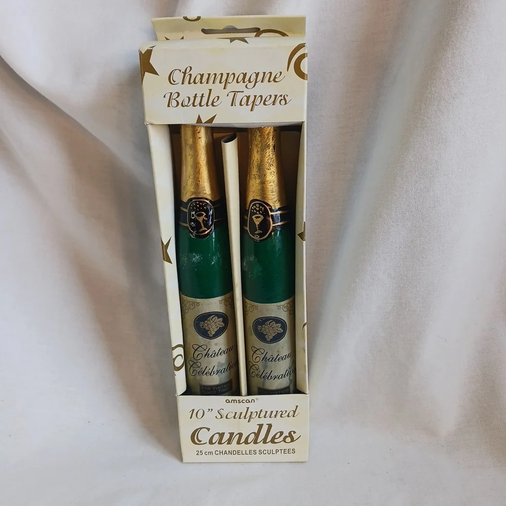 Amscan Champagne Bottle Chateau Celebrations Candle Set